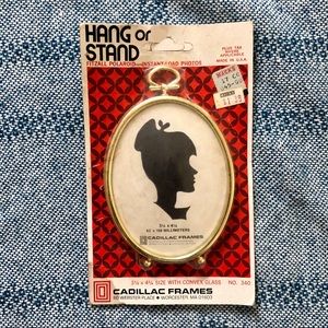 Vintage Cadillac Photo Frame Gold Hang or Stand